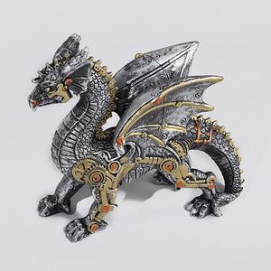 Steampunk Flying Fantasy Dragon Statue Resin Industrial Design BRAND NEW!